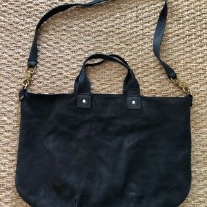 Clare Vivier Black Nubuck Messenger Bag